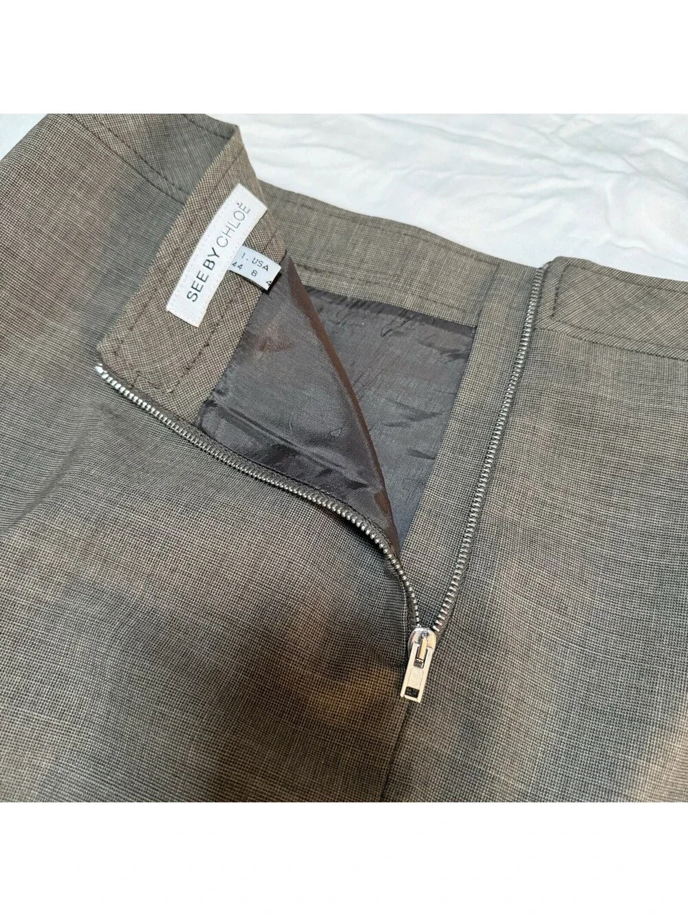 ASO Blair Waldorf Gossip Girl See By Chloe Grey Mini Skirt Size 8